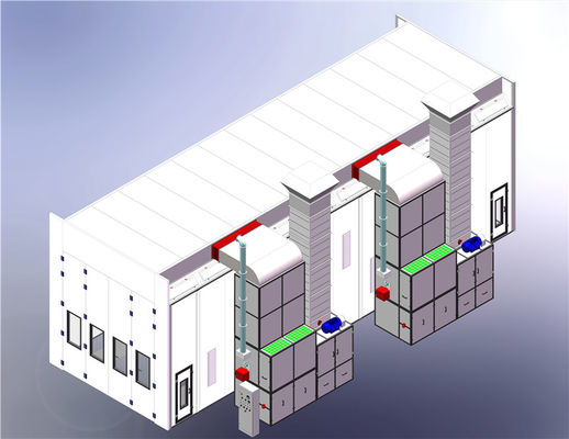 qualità OEM di estrazione semi-giù per cabina di verniciatura per autobus da 15 m fabbrica