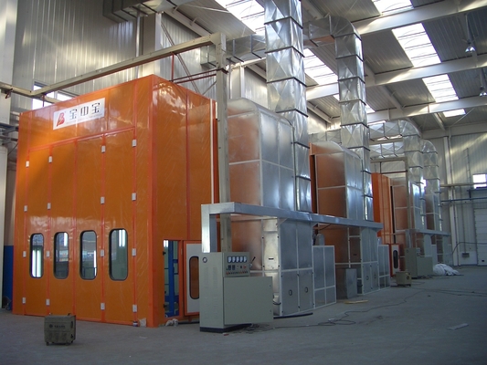 Cabina di spruzzo piena di verniciatura del Downdraft del flusso d'aria della camera del bus per il veicolo