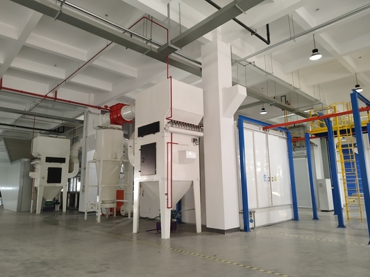 Linea di rivestimento in polvere per apparecchiature dell'industria pesante