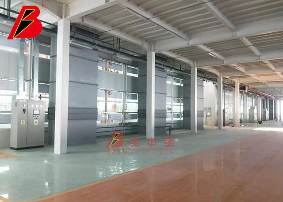 qualità Grande cabina di spruzzo industriale dell'aria 49KW per le parti degli aerei del treno fabbrica