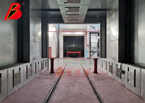 qualità Cabina di spruzzo automobilistica minuta del CE 2.5m del sistema di calore del bruciatore a gas fabbrica