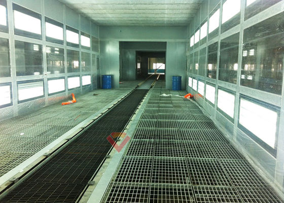 qualità Stanza completa della pittura di griglia con la linea di produzione della pittura del carrello cabina della pittura del Downdraft del sistema fabbrica