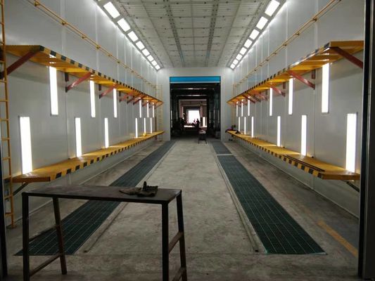 qualità Cabina di spruzzo del contenitore con l'azionamento dell'attrezzatura di trattamento di VOCs in tutto la pittura di progettazione e la stanza bollente fabbrica