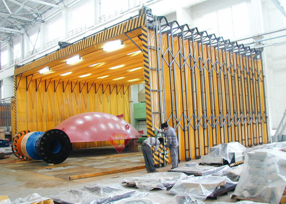 qualità Cabina di spruzzo telescopica mobile ritrattabile della pittura del fronte aperto per i grandi pezzi in lavorazione fabbrica